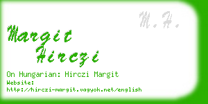 margit hirczi business card